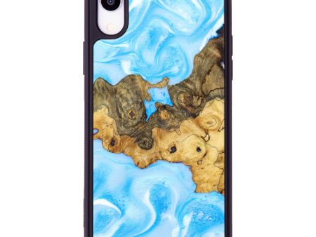 iPhone Xr Wood+Resin Phone Case - Penelope (Blue, 624697) on Sale