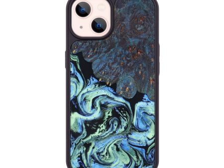 iPhone 14 Wood+Resin Phone Case - Anisa (Green, 625308) Hot on Sale