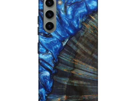 Galaxy S23 Plus Wood+Resin Live Edge Phone Case - Kay (Blue, 625508) For Sale