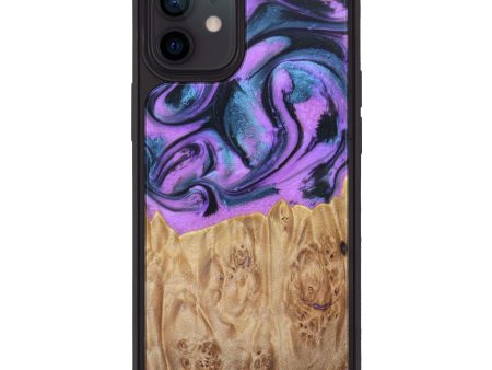 iPhone 12 Wood+Resin Phone Case - Sylvia (Purple, 624714) Online Sale