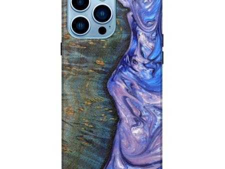 iPhone 14 Pro Max Wood+Resin Live Edge Phone Case - Annika (Purple, 626997) Discount