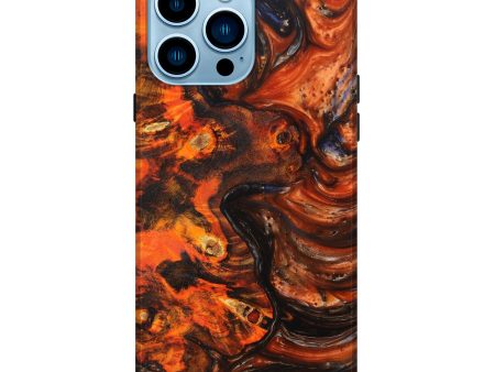 iPhone 14 Pro Max Wood+Resin Live Edge Phone Case - Jazzlyn (Red, 630837) Fashion