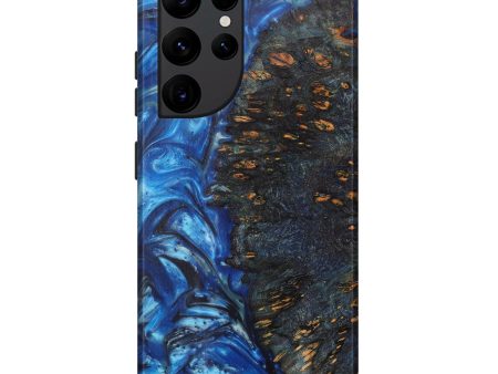 Galaxy S22 Ultra Wood+Resin Live Edge Phone Case - Neva (Blue, 626028) For Discount