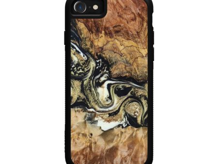 iPhone SE Wood+Resin Phone Case - Pershing (Black & White, 625351) Cheap