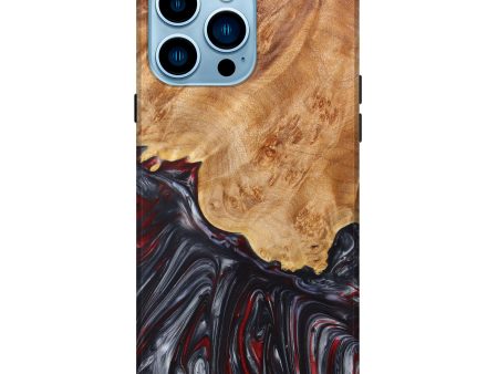 iPhone 14 Pro Max Wood+Resin Live Edge Phone Case - Elianna (Metallic, 626647) For Cheap