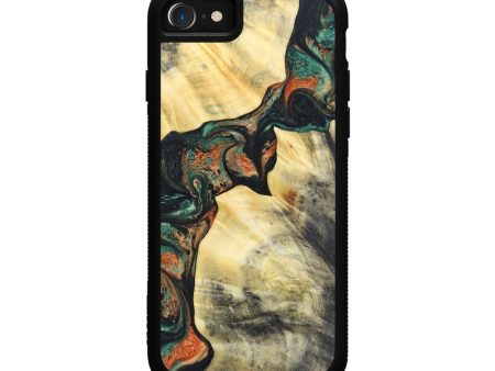 iPhone SE Wood+Resin Phone Case - Amina (Green, 627253) Online Hot Sale