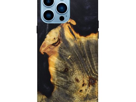 iPhone 14 Pro Max Wood+Resin Live Edge Phone Case - Jamarion (Black & White, 627706) Sale