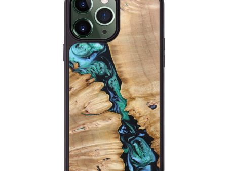 iPhone 13 Pro Max Wood+Resin Phone Case - Shea (Green, 629573) Sale