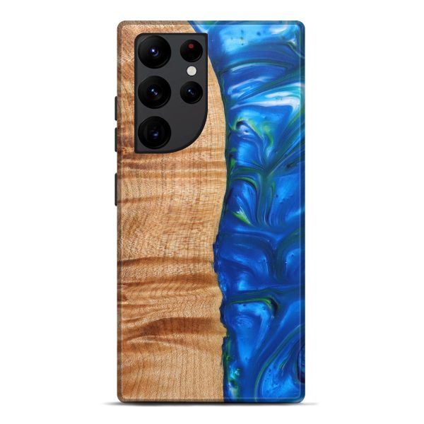 Galaxy S22 Ultra Wood+Resin Live Edge Phone Case - Brock (Artist Pick, 626634) For Sale