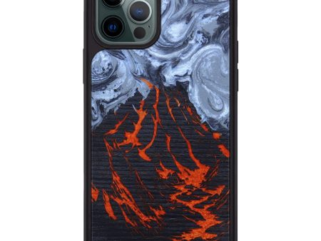 iPhone 12 Pro Max Wood+Resin Phone Case - Berniece (Lava, 627572) Cheap