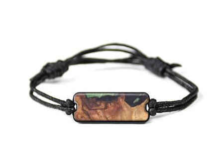 Classic Wood+Resin Bracelet - Zahra (Green, 627945) Cheap