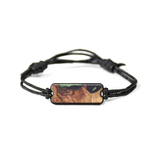 Classic Wood+Resin Bracelet - Zahra (Green, 627945) Cheap