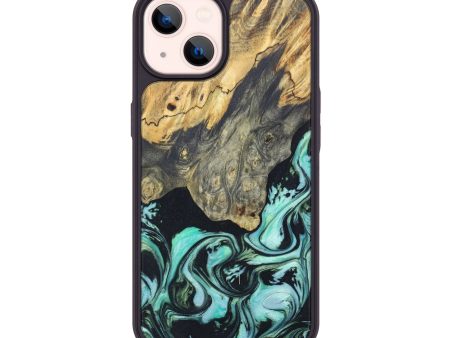 iPhone 14 Wood+Resin Phone Case - Evan (Green, 625718) Hot on Sale