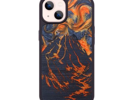 iPhone 14 Wood+Resin Phone Case - Halie (Lava, 627673) Online now