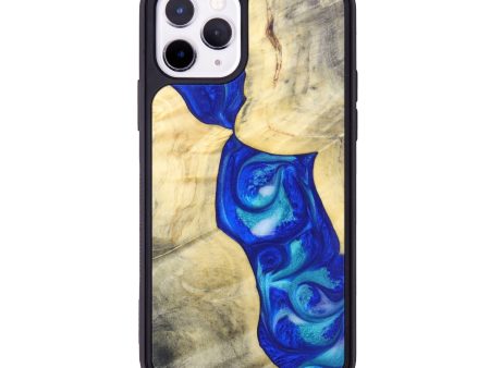 iPhone 11 Pro Wood+Resin Phone Case - Hunter (Blue, 627300) For Cheap