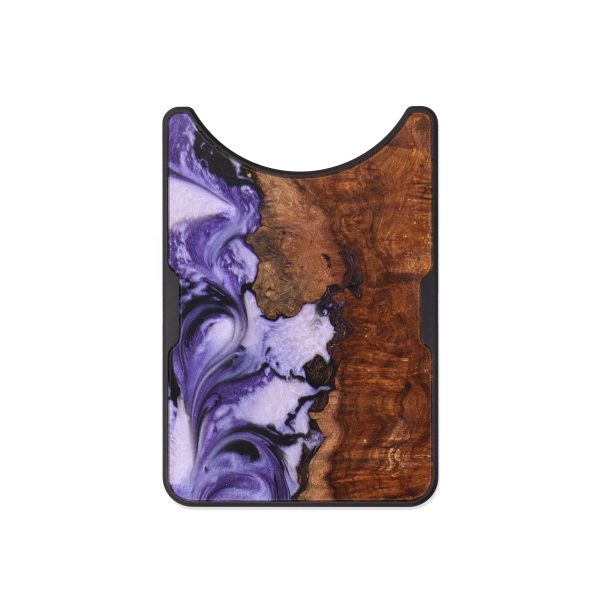 Alloy Wood+Resin Wallet - Alexandrea (Purple, 626578) Online Hot Sale