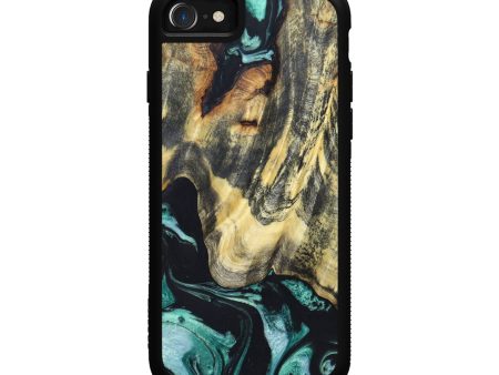 iPhone SE Wood+Resin Phone Case - Halo (Green, 626533) Cheap