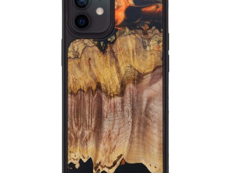 iPhone 12 Wood+Resin Phone Case - Ailani (Lava, 625066) For Sale