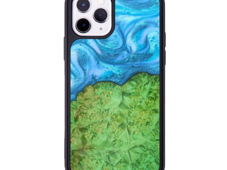 iPhone 11 Pro Wood+Resin Phone Case - Cydney (Blue, 624676) Discount