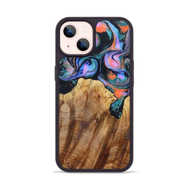 iPhone 14 Wood+Resin Phone Case - Gina (Artist Pick, 625227) Online Sale