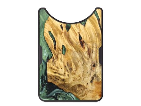 Alloy Wood+Resin Wallet - Nylah (Green, 626778) For Cheap