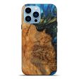 iPhone 14 Pro Max Wood+Resin Live Edge Phone Case - Alena (Teal & Gold, 626903) Discount