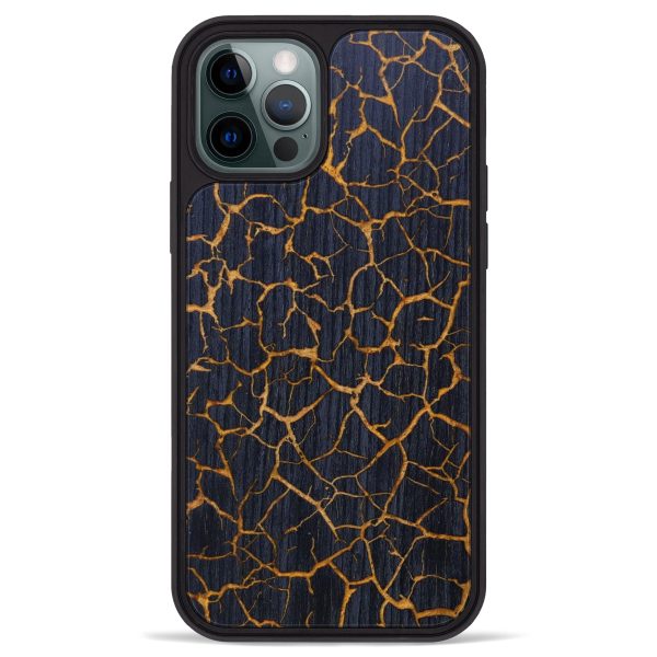 iPhone 12 Pro Max Wood+Resin Phone Case - Kelis (Lava, 624896) For Sale